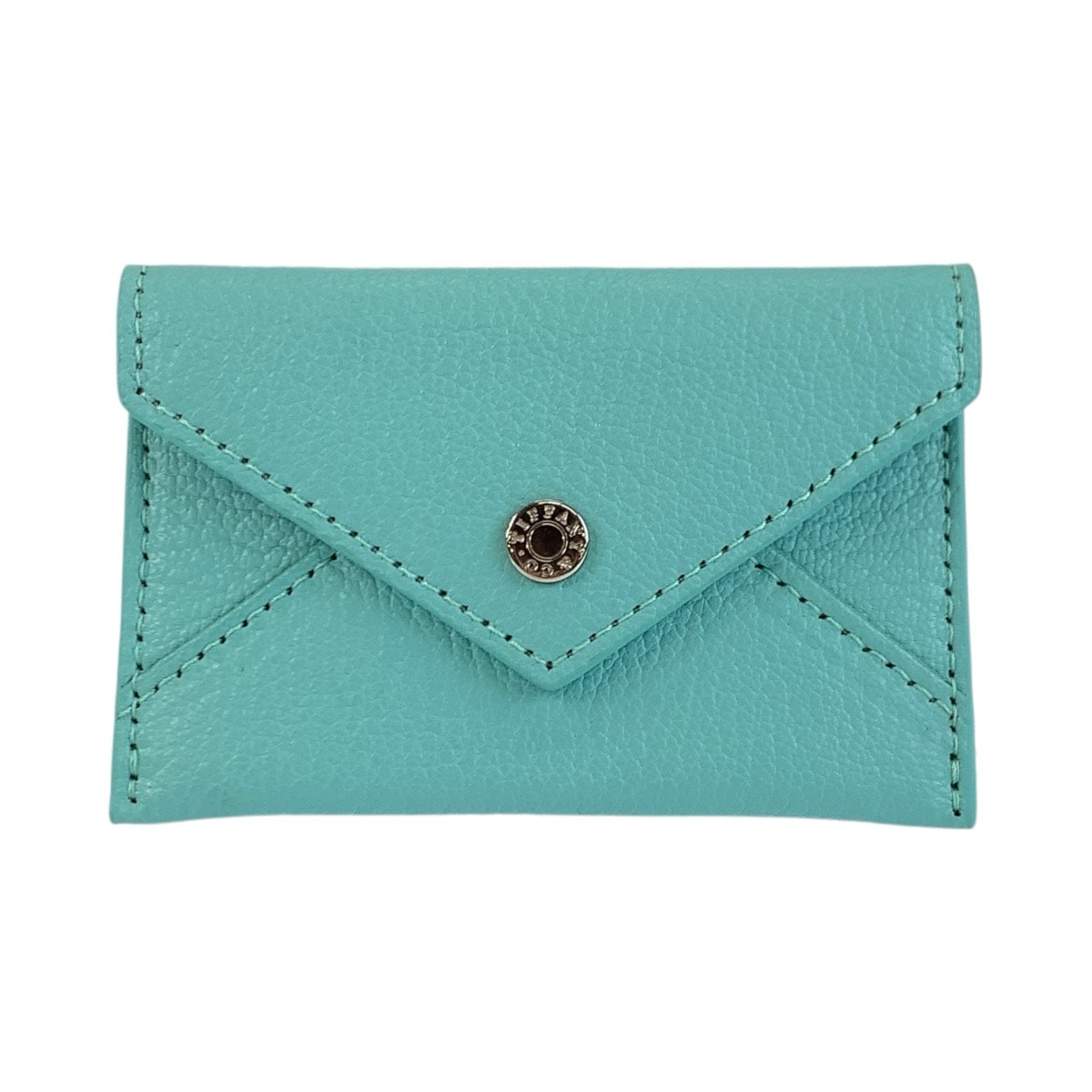 TIFFANY&Co. ティファニー ブルー シルバー金具 レザー カードケース 名刺入れ 601972 【中古】