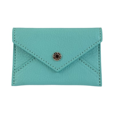 TIFFANY&Co. ティファニー ブルー シルバー金具 レザー カードケース 名刺入れ 601972 【中古】