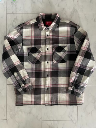 Supreme Quilted Flannel Shirt "White"