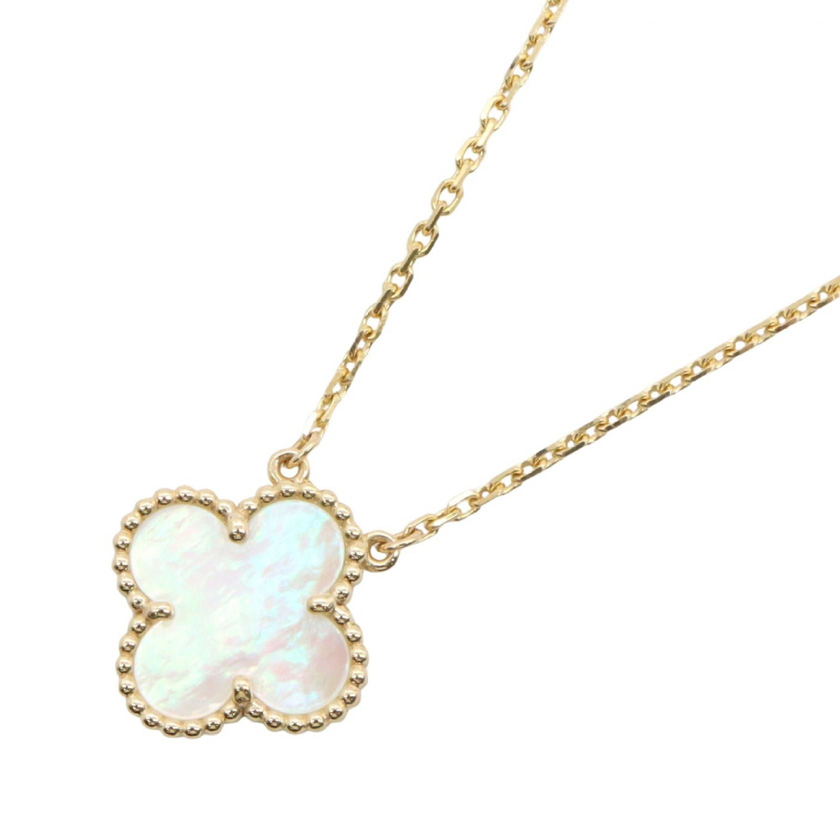 ヴァンクリーフ&アーペル Van Cleef & Arpels ヴィンテージアルハンブラ マザオブパールネックレス ネックレス ジュエリー K18(イエローゴールド) マザーオブパール レディース ゴールド系 / ホワイト系