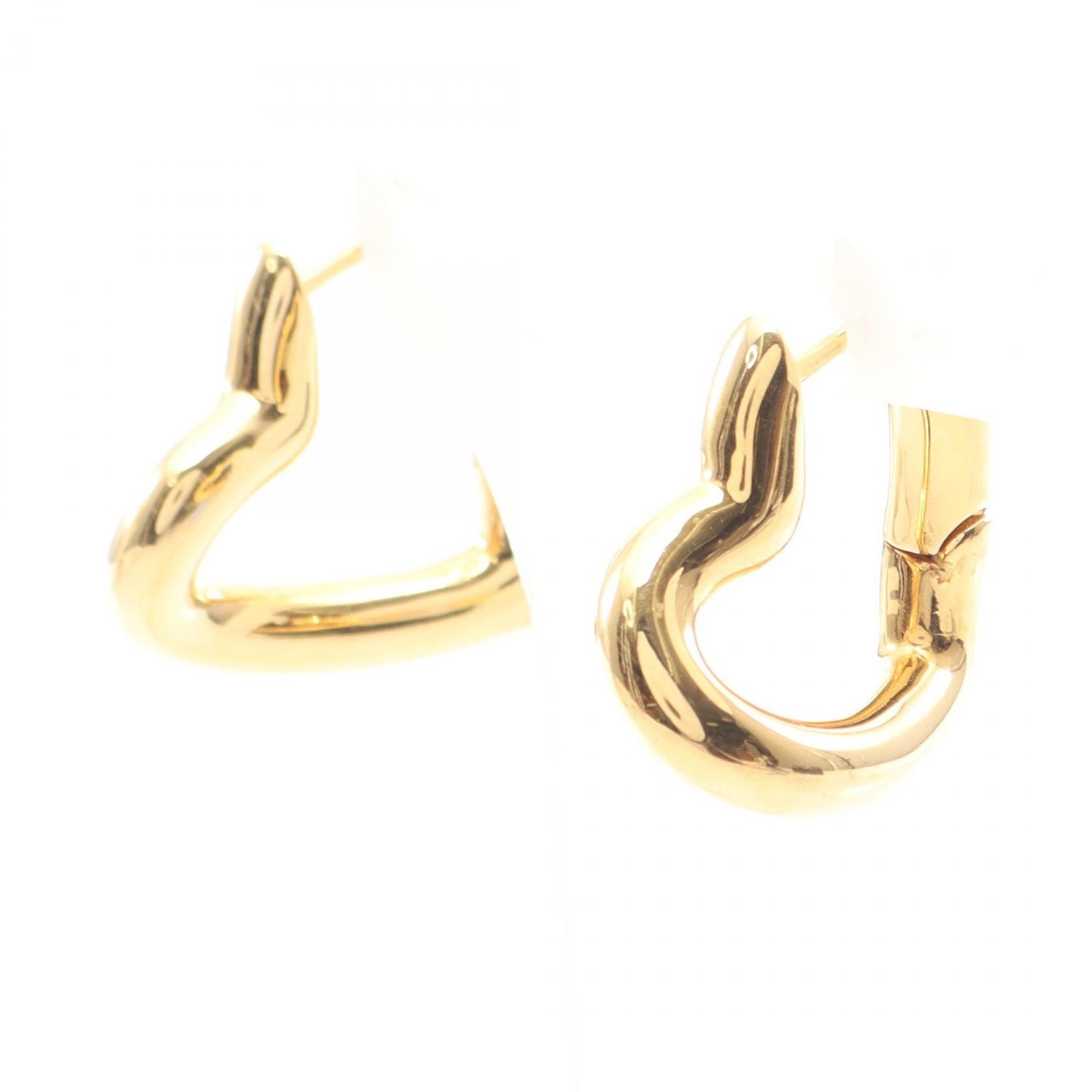 バレンシアガ BALENCIAGA ハート ピアス ジュエリー GP(ゴールドメッキ) レディース ゴールド系 【中古】