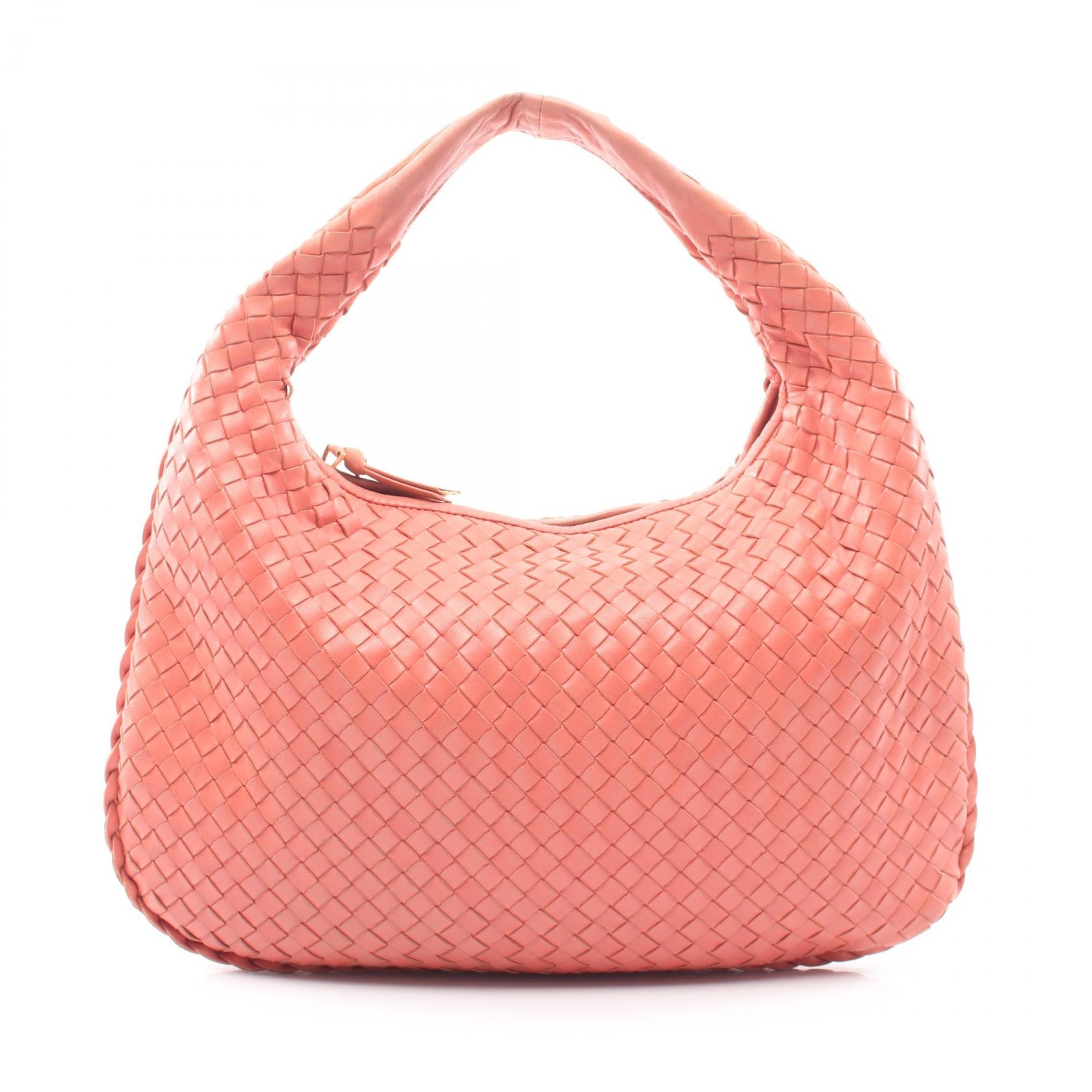 ボッテガヴェネタ BOTTEGA VENETA ヴェネタバッグ イントレチャート ショルダーバッグ バッグ レザー レディース ピンク系 【中古】