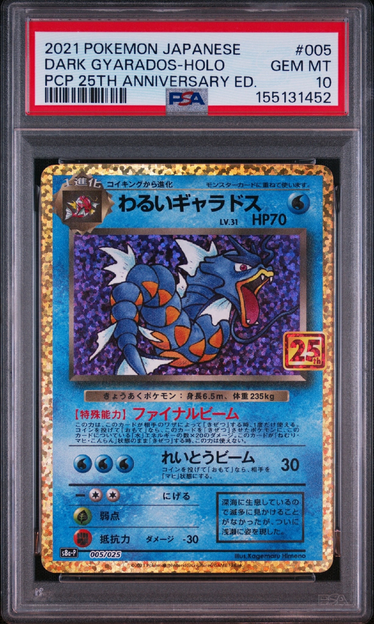 ポケモンカード　わるいギャラドス25th プロモ わるいギャラドス: プロモ[S8a-P 005/025](プロモカードパック 25th