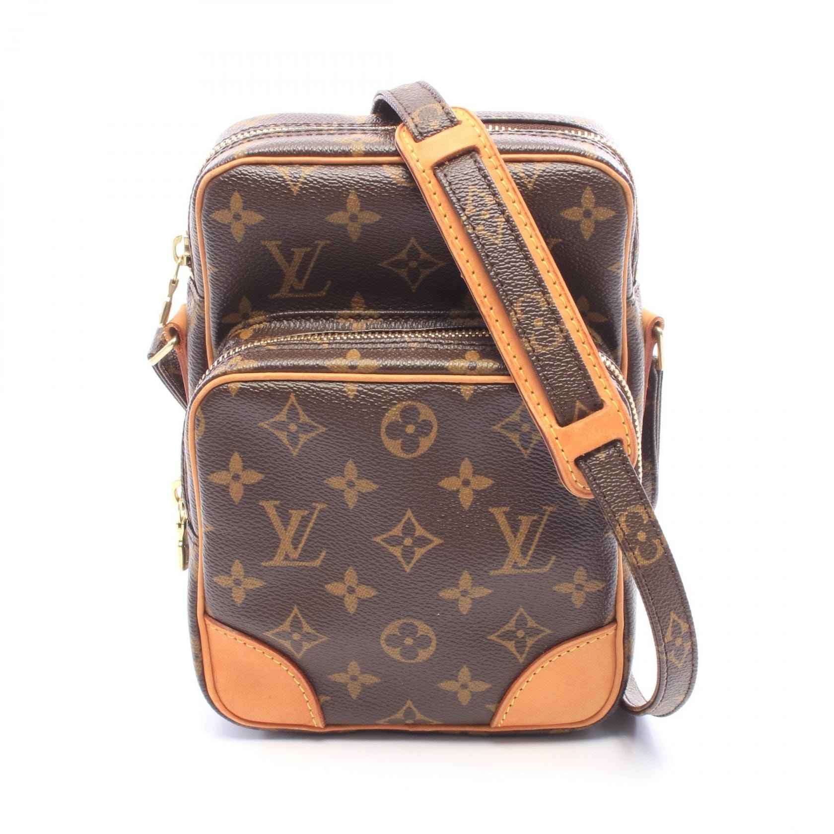 ルイ・ヴィトン LOUIS VUITTON アマゾン ショルダーバッグ バッグ PVCコーティングキャンバス レザー モノグラム レディース ブラウン系 M45236 【中古】