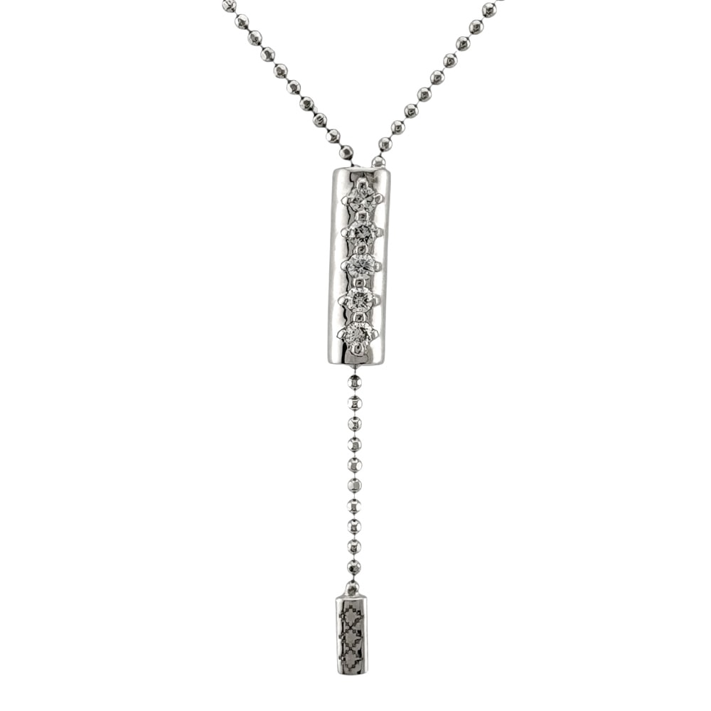 グッチ ネックレス 18金 K18ホワイトゴールド ダイヤモンド レディース GUCCI  中古