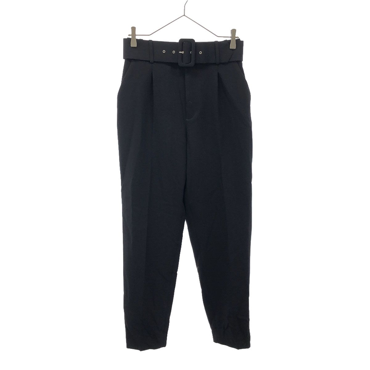 未使用 ZARA ベルト付き テーパードパンツ