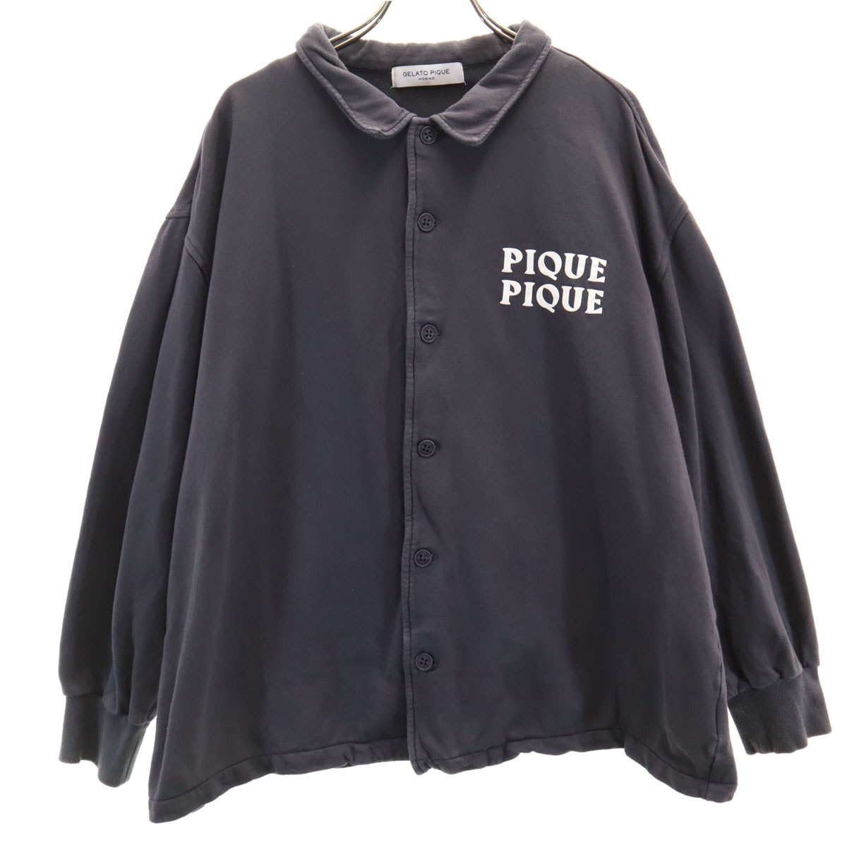 GELATO PIQUE HOMME ジェラートピケオム 長袖 ルームウェア L グレー シャツ 裏フリース