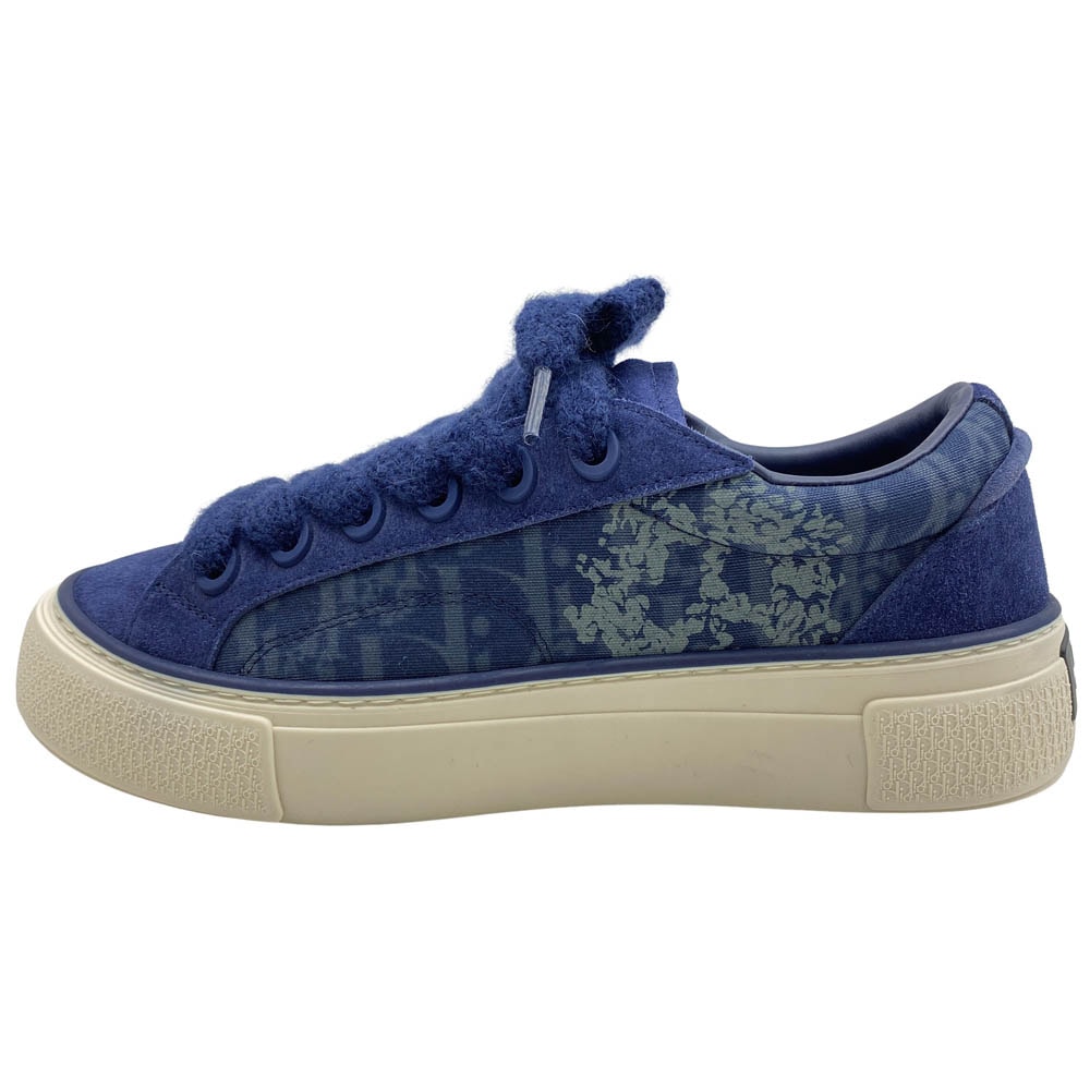 Christian Dior クリスチャンディオール スニーカー 3SN303ZWZ56540 B33 LT DO DENIM TEARS デニムティアーズ オブリーク ローカット スエード スニーカー ネイビー系 40【極上美品】【中古】