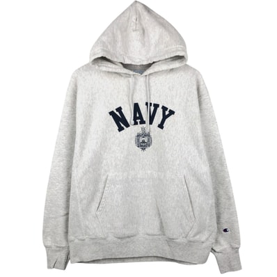 古着 チャンピオン Champion REVERSE WEAVE リバースウィーブ U.S.NAVY スウェットプルオーバーパーカー メンズL相当/eaa675367