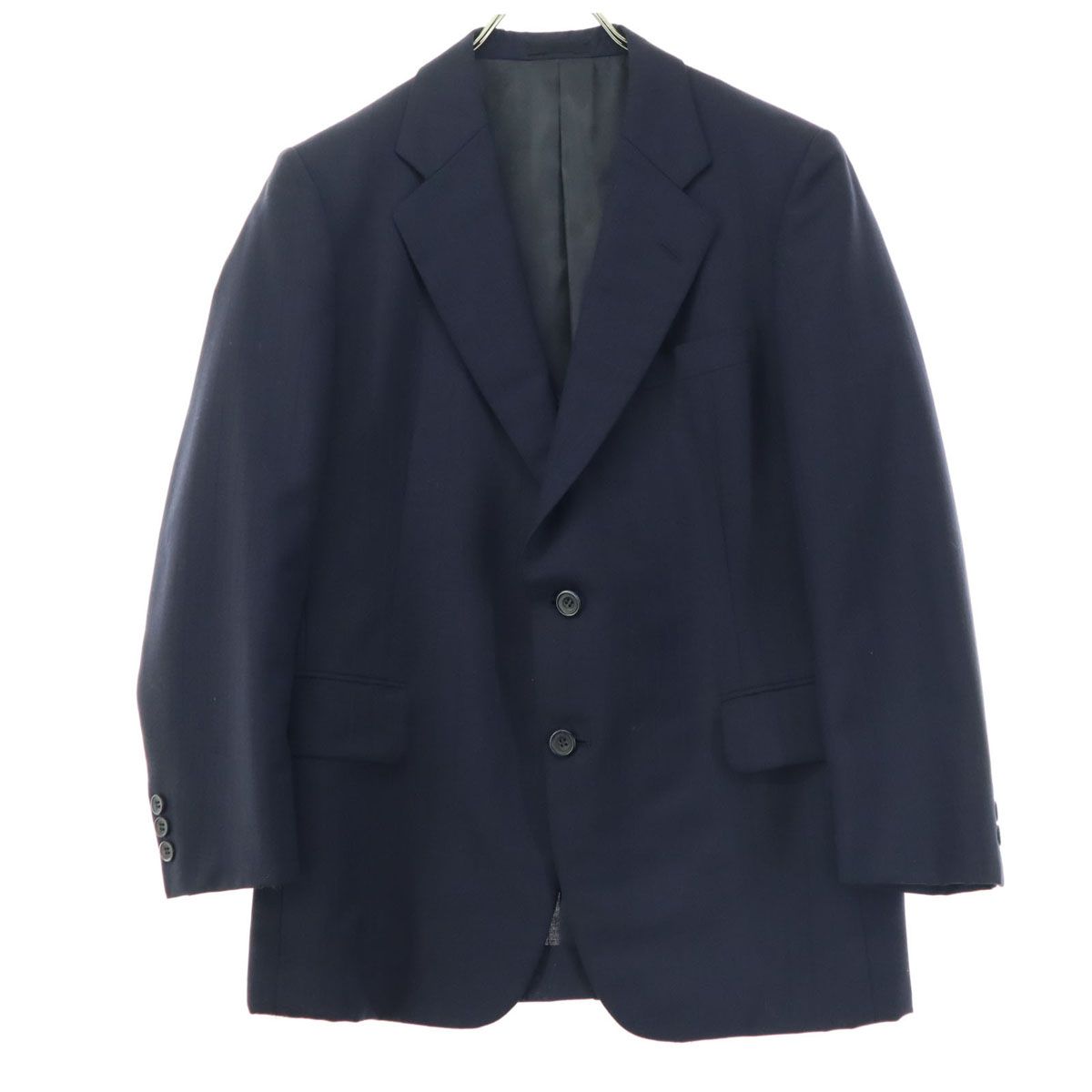 美品 BURBERRY バーバリー 長袖 テーラードジャケット ネイビー C-TK83