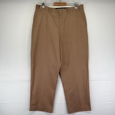 古着 エルエルビーン L.L.Bean パンツ チノパン ジッパーフライ テーパード 36 ブラウン系 無地 メンズ