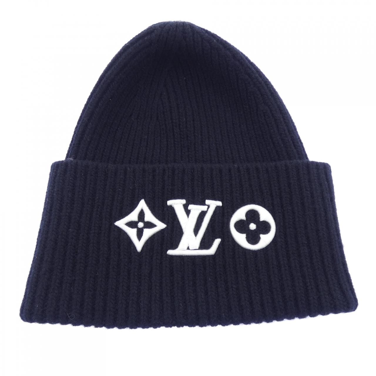 ルイヴィトン LOUIS VUITTON ビーニーLVヘッドライン M77872 ニットキャップ