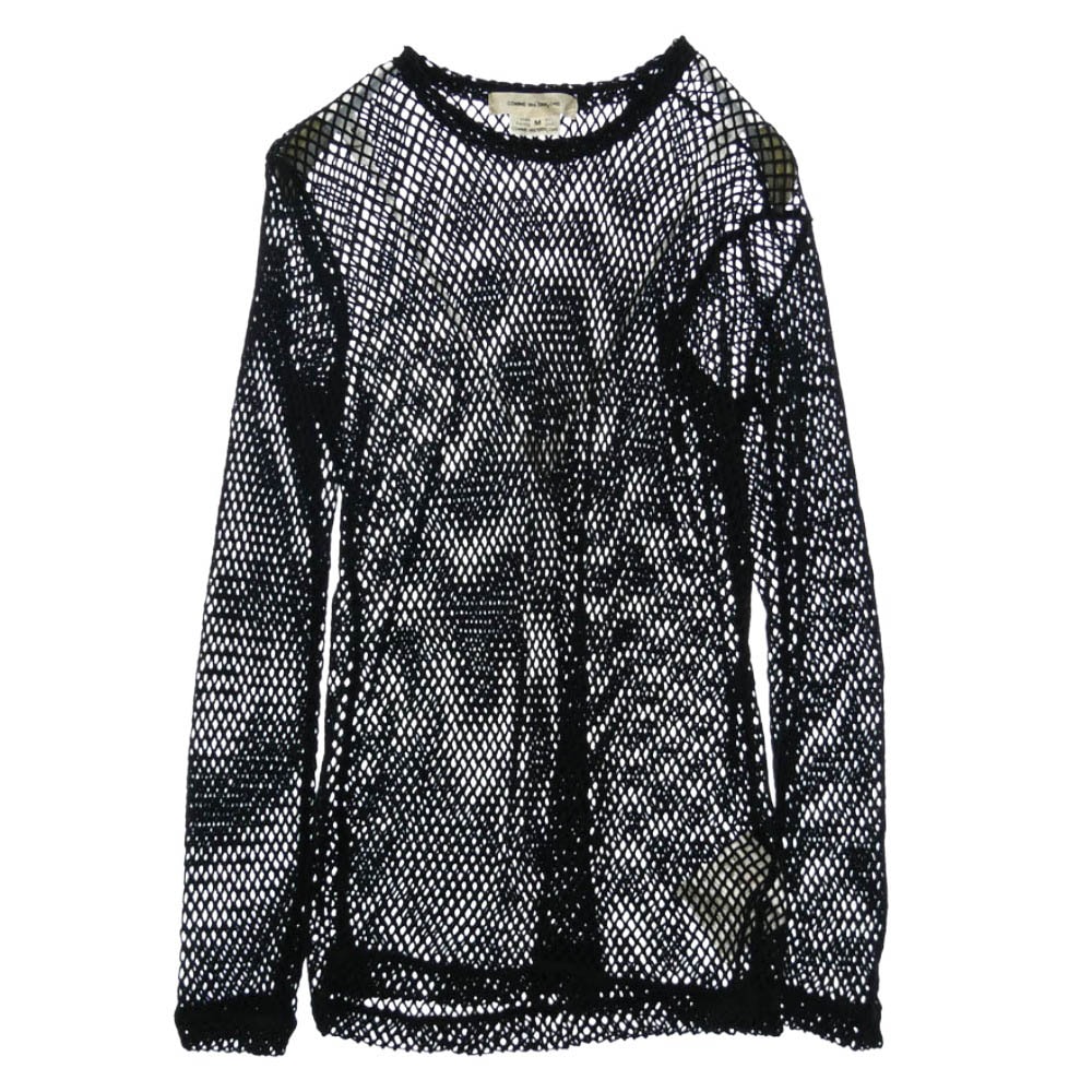 COMME des GARCONS コムデギャルソン 19AW GD-T025 メッシュ ナイロン 長袖 カットソー ブラック系 M【中古】