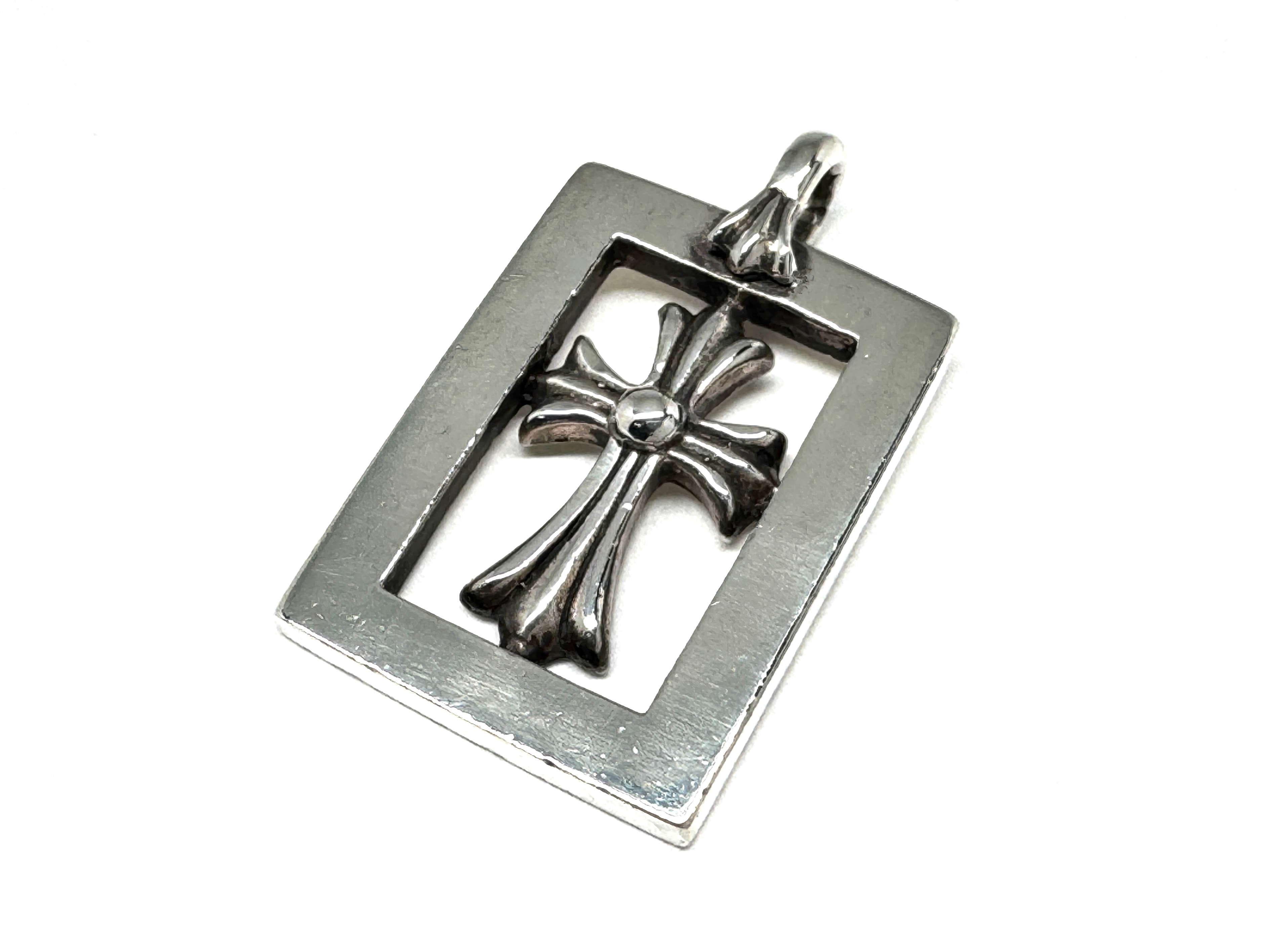 Chrome Hearts Framed Open CH Baby Fat Charm "Silver"