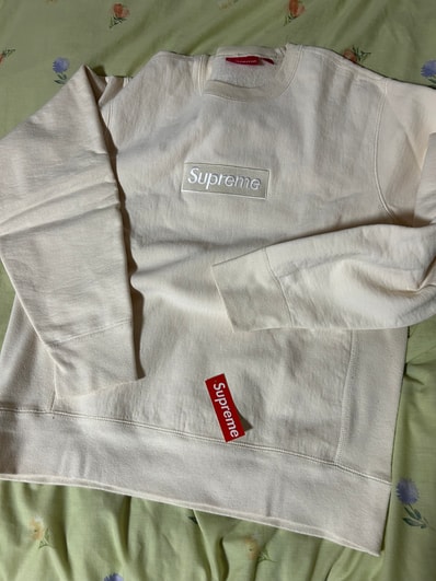Supreme Box Logo Crewneck Sweatshirt "Ivory" (18FW)