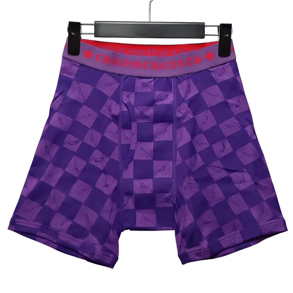 CHROME HEARTS クロムハーツ UNDERWEAR CLASSIC RIB 99 EYES BO ボクサーパンツ パープル サイズ M 正規品 / 55624