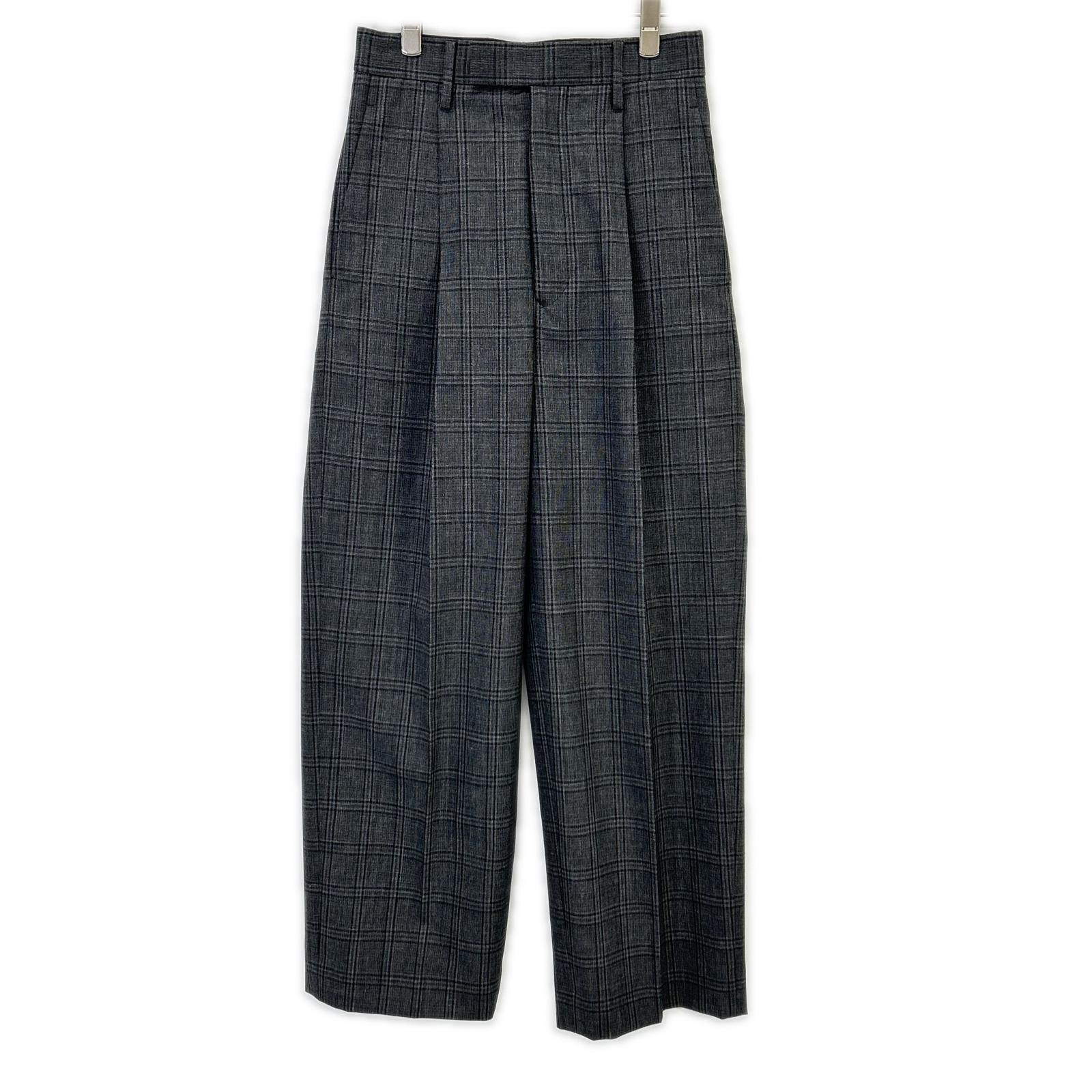 オーラリー 24年製 BLUEFACED WOOL CHECK SLACKS 1