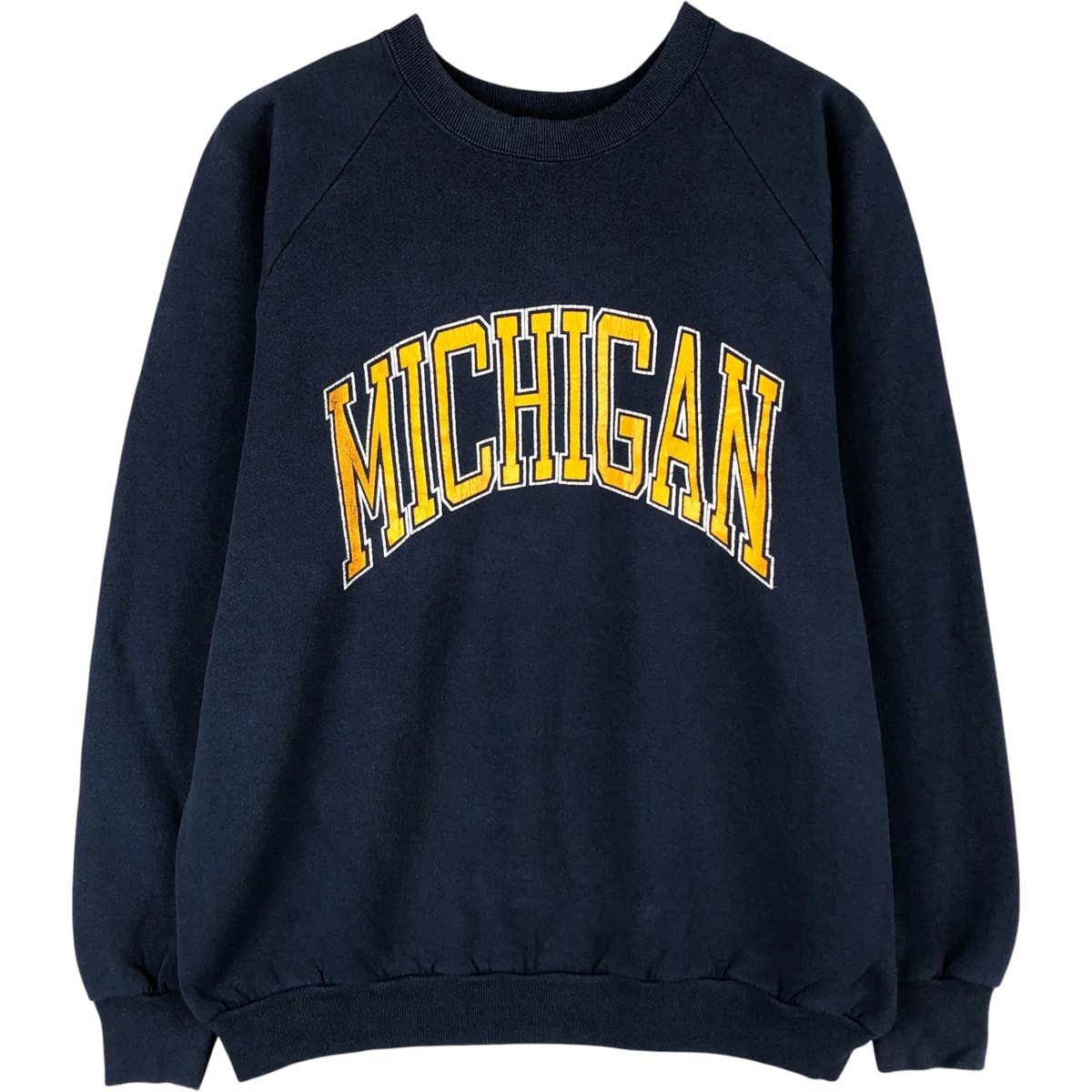 古着 80年代 フルーツオブザルーム FRUIT OF THE LOOM MICHIGAN ミシガン大学 カレッジスウェットシャツ トレーナー USA製 メンズXL相当 ヴィンテージ/eaa482858