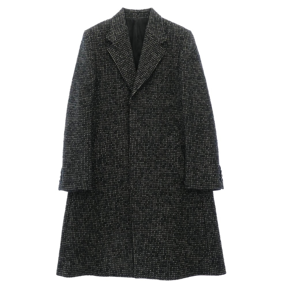 CELINE セリーヌ コート 2M149210F ウールツイード チェスターコート ブラック系 46【中古】