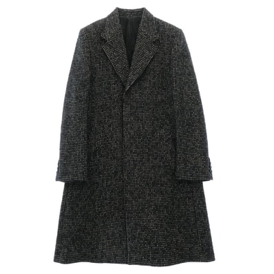 CELINE セリーヌ コート 2M149210F ウールツイード チェスターコート ブラック系 46【中古】