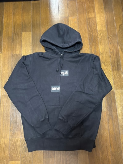 Supreme x COMME des GARCONS SHIRT Split Box Logo Hooded Sweatshirt "Black"