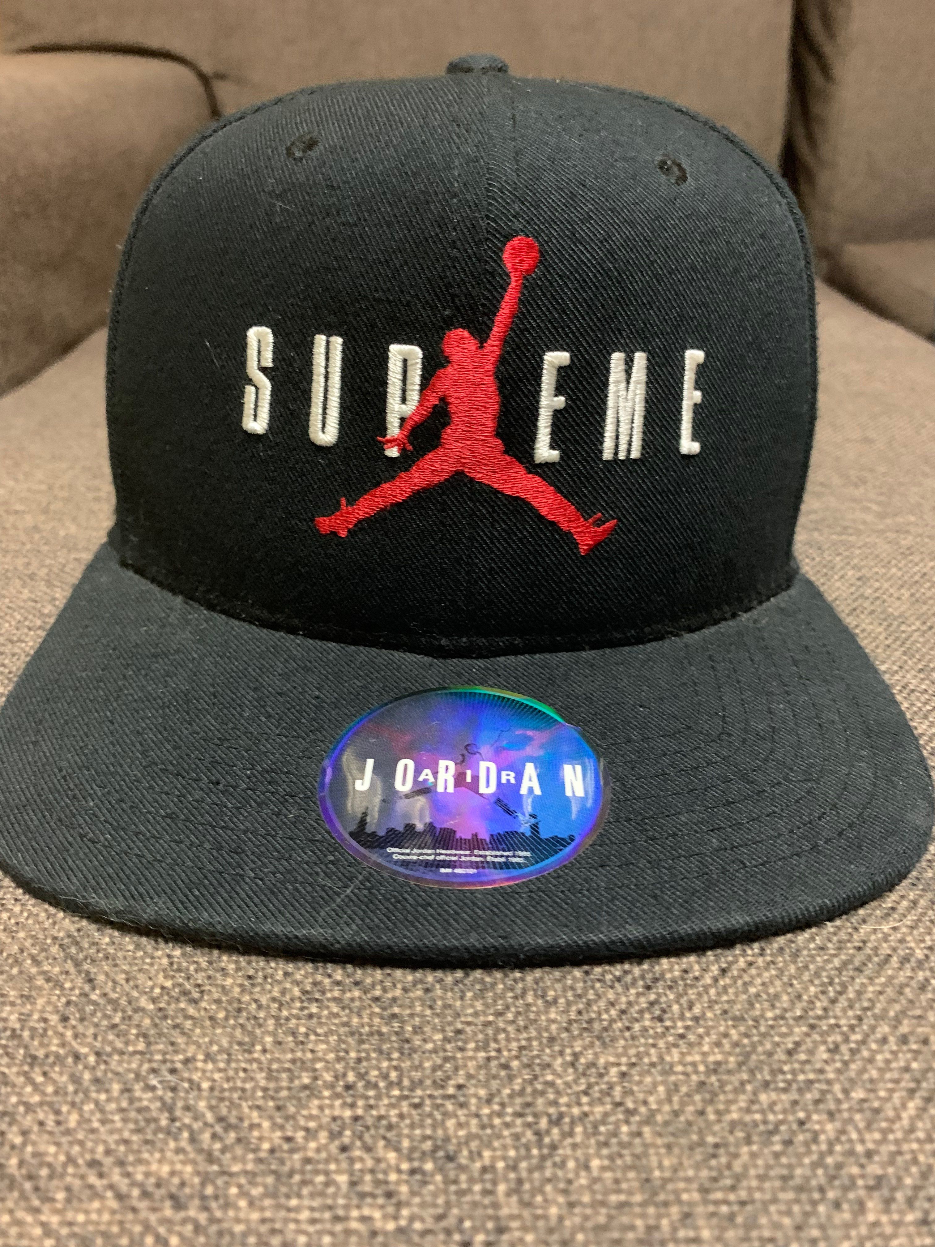 Supreme NIKE Air Jordan 6-Panel Cap "Black"