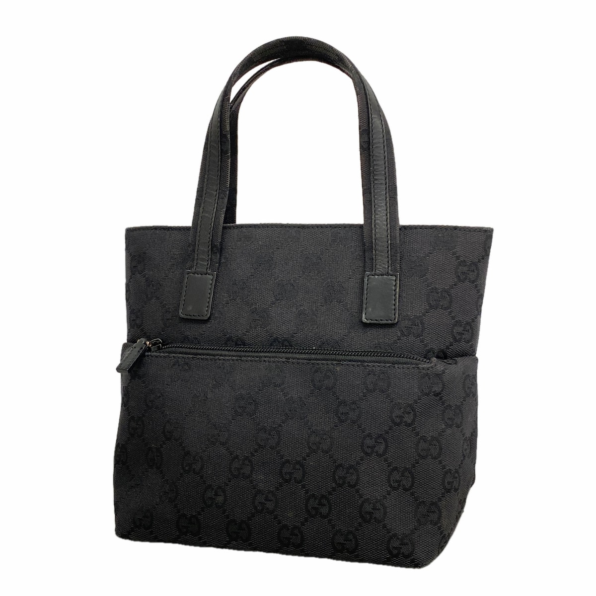 【6kc2918】グッチ ハンドバッグ GGキャンバス 002 1079 キャンバス ブラック シルバー金具【中古】レディース