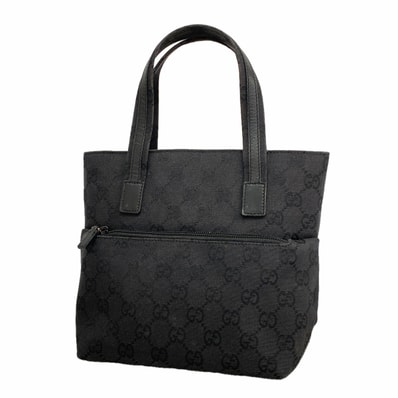 【6kc2918】グッチ ハンドバッグ GGキャンバス 002 1079 キャンバス ブラック シルバー金具【中古】レディース