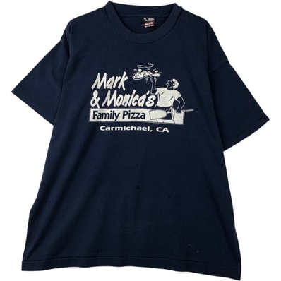 古着 フルーツオブザルーム FRUIT OF THE LOOM Mark&Monica's Family Pizza アドバタイジングTシャツ メンズXL相当 ヴィンテージ/eaa638617