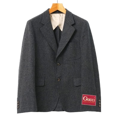 ■美品■GUCCI グッチ テーラードジャケット サイズ7-46R ブレザー シングルジャケット 2B ブランド古着【中古】20260205/RA7650