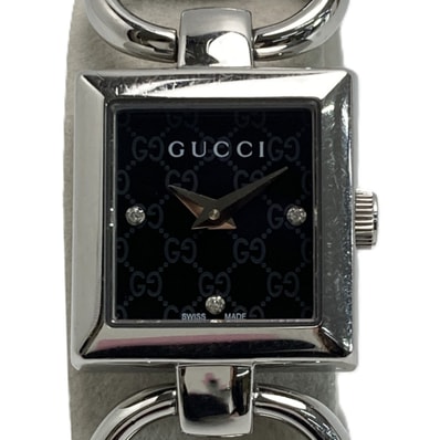 GUCCI グッチ トルナヴォーニ 3Pダイヤ 120 ブラック クォーツ レディース 腕時計