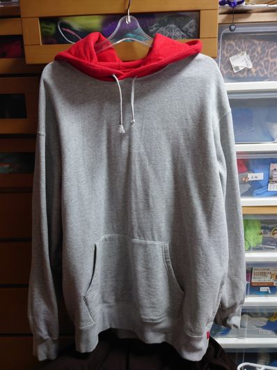 Supreme Contrast Hooded Sweatshirt "Grey"