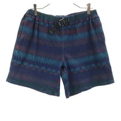 WILDTHINGS ワイルドシングス リーフ柄 クライミングショートパンツ M ネイビー