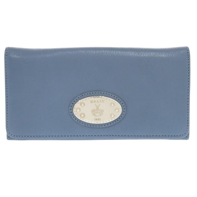 バリー レザー ブルー 長財布