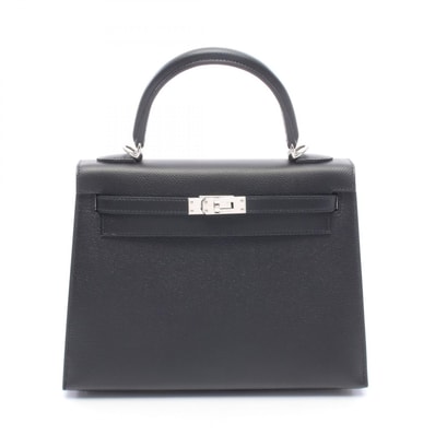 エルメス HERMES ケリー25 外縫い 2WAY ハンドバッグ バッグ ヴォーエプソン ヴォーエプソン Z刻印(2021年製造) レディース ブラック系 【中古】