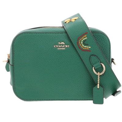 COACH コーチ ミニ カメラ ショルダーバッグ C8373 グリーン レディース【中古】