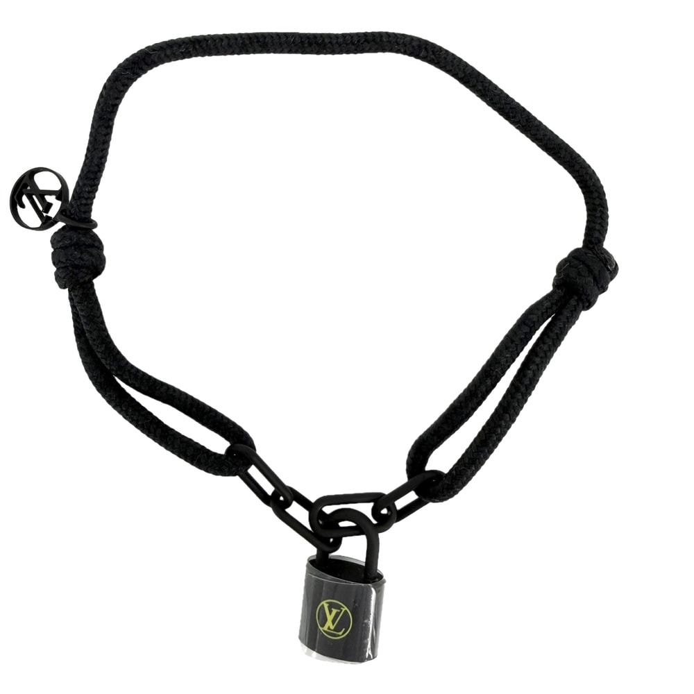 LOUIS VUITTON ルイヴィトン ブレスレット ブラスレ ロックイット アクセサリー ヴァージル・アブロー チタン    Q05270 ブラック 黒 メンズ 約3g 美品【中古品】