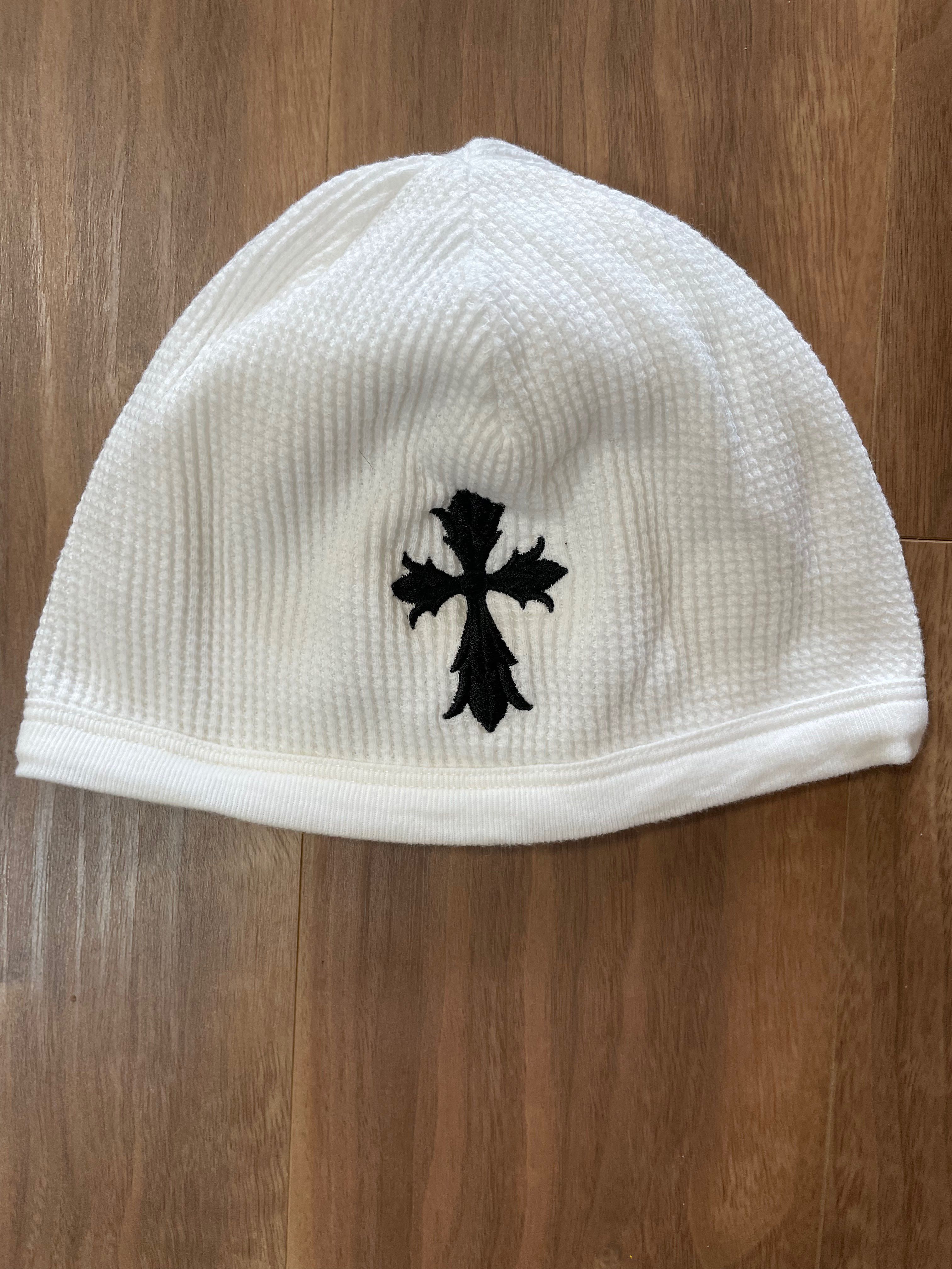 ダブルCHクロス刺繍サーマルビーニーキャップ
