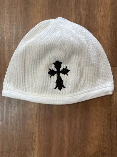 ダブルCHクロス刺繍サーマルビーニーキャップ