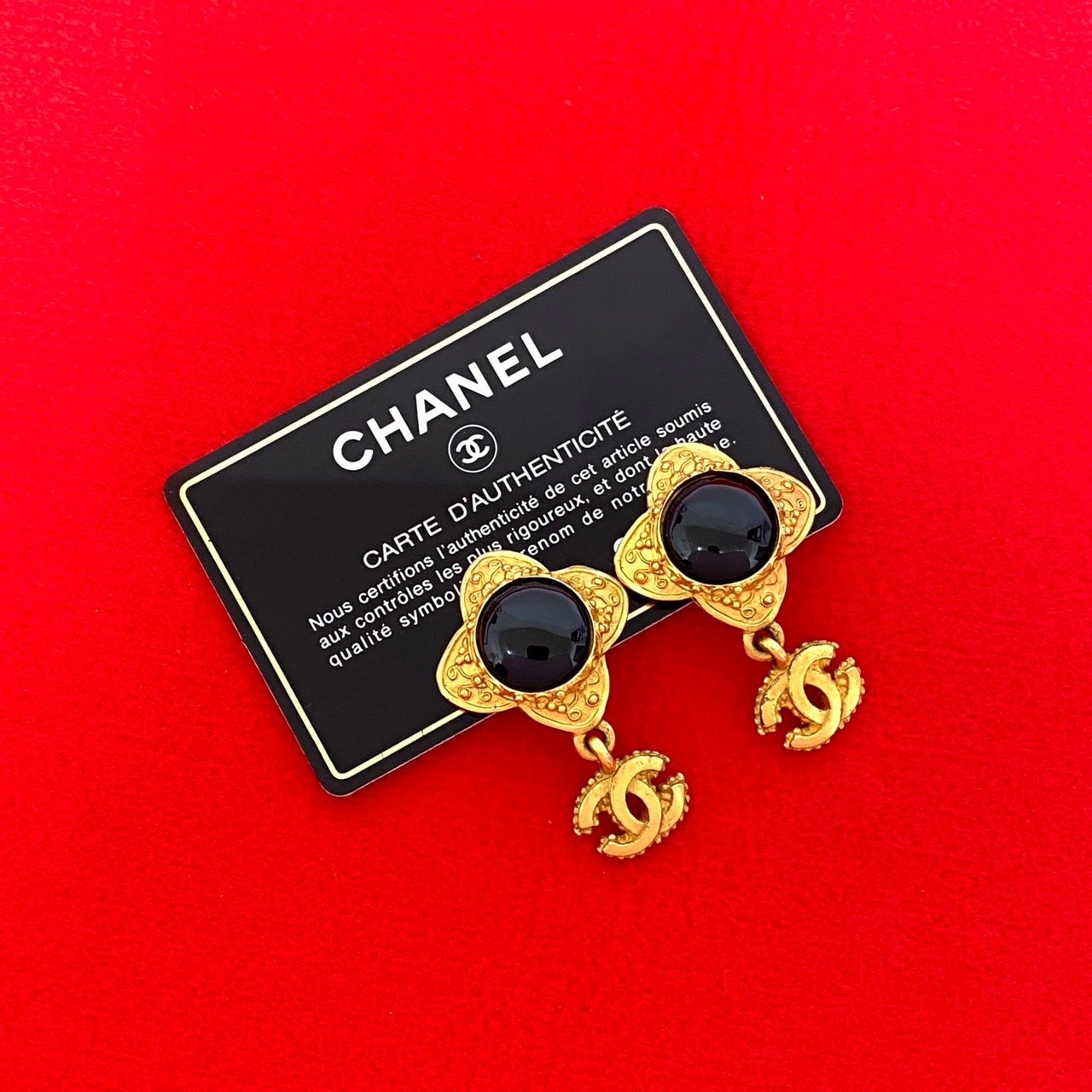 CHANEL シャネル ココマーク GP イヤリング ゴールド
 155-8