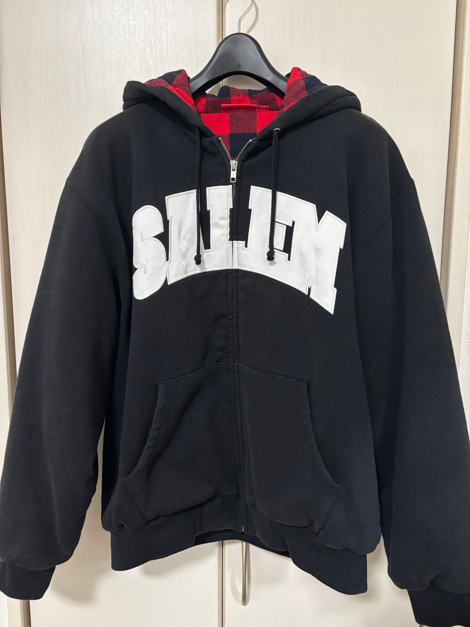 Supreme x SALEM Zip Up Hooded Sweatshirt "Black"