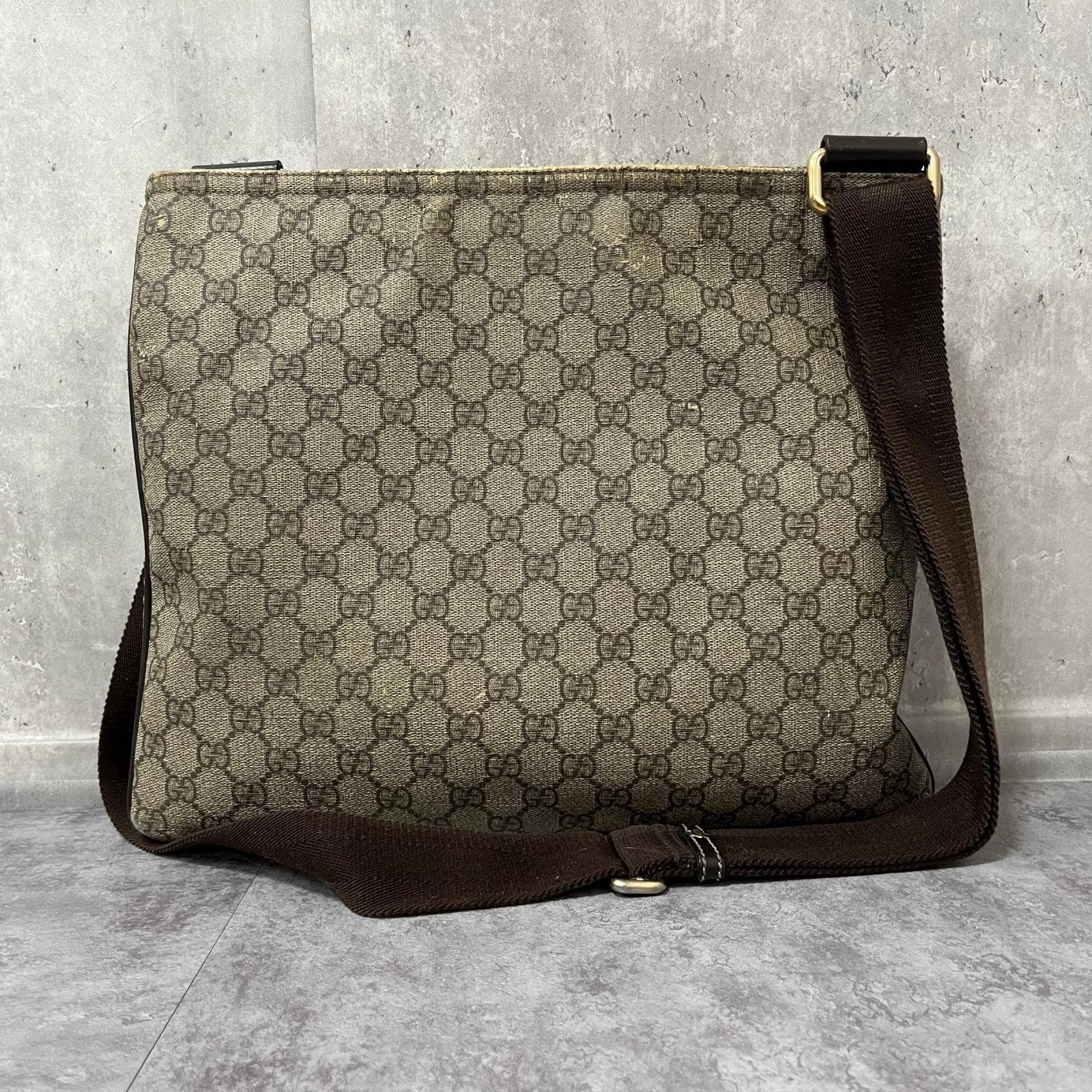 D (傷や汚れあり)】【GUCCI】グッチ ショルダーバッグ GGスプリーム
