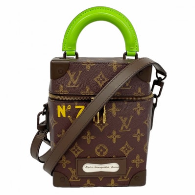 ★最終価格★SALE【6ce6226】ルイヴィトン ハンドバッグ モノグラム ヴェルティカルボックストランク M59664 ブラウン グリーン 2wayバッグ【中古】メンズ