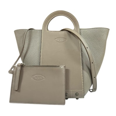 トッズ ゴンミーニ ミニ ショッピング ショルダーバッグ レザー ブラウン レディース TOD’S 中古