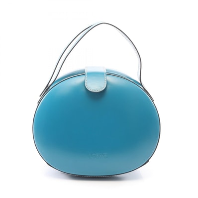 ロエベ LOEWE ラウンド ハンドバッグ バッグ レザー レディース グリーン系 【中古】