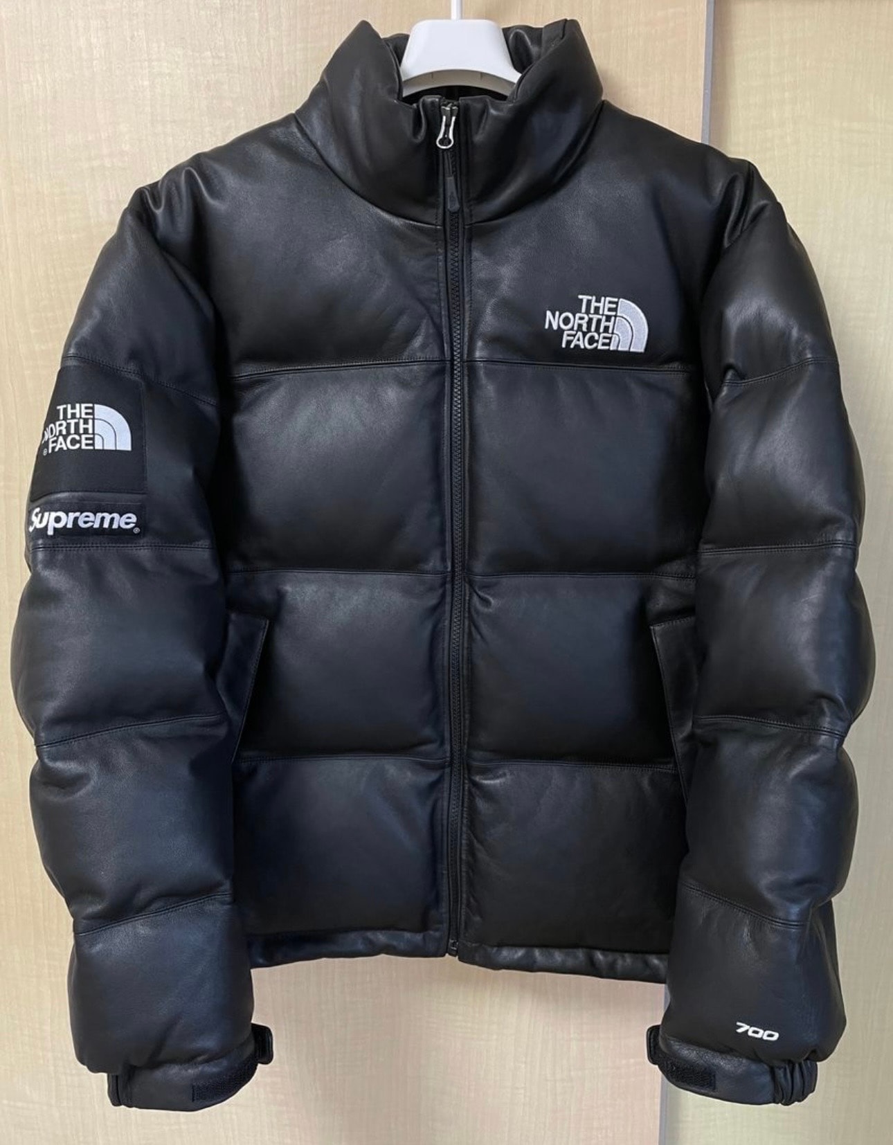 Supreme x The North Face Leather Nuptse Jacket "Black"