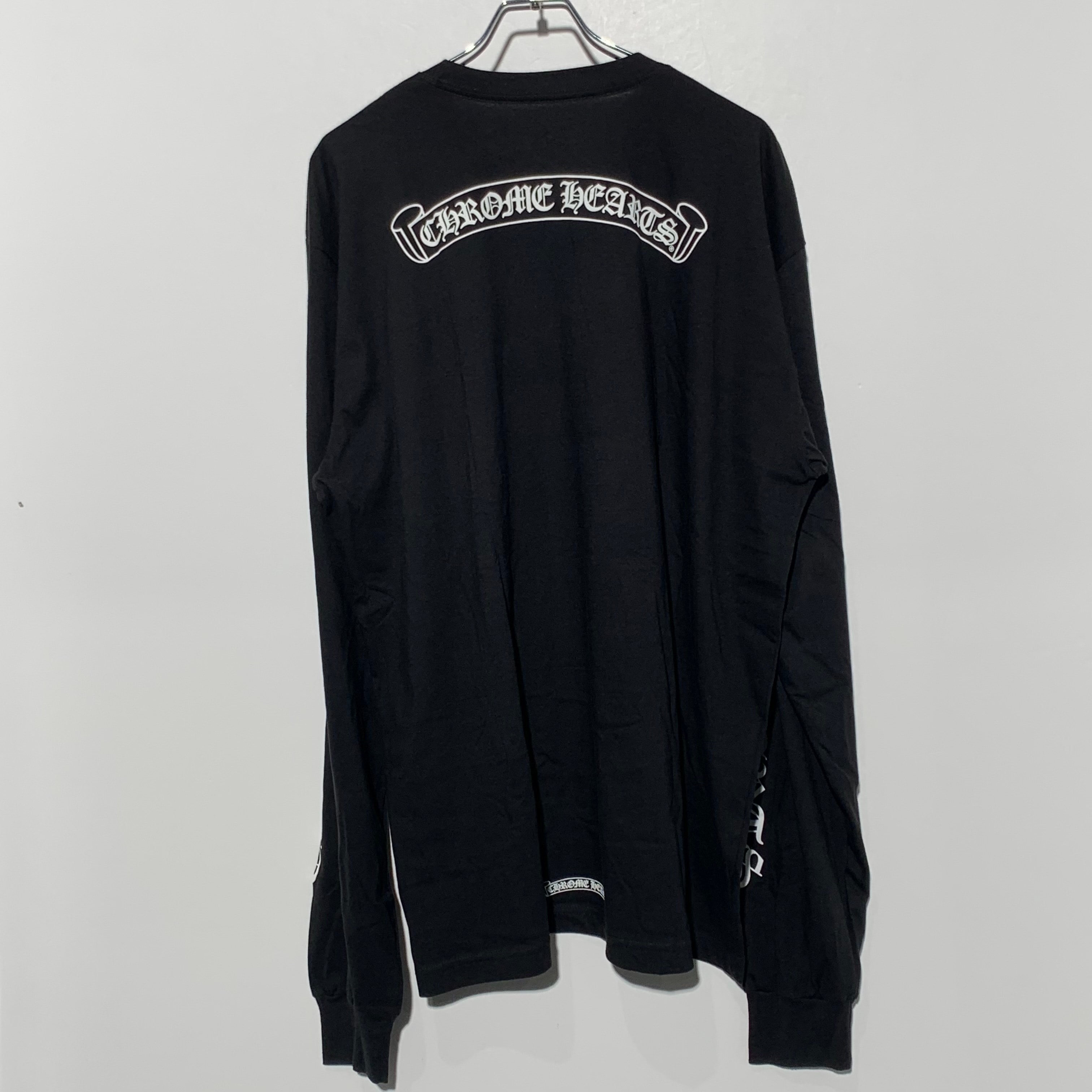 Chrome Hearts Scroll Logo L/S T-Shirt "Black"