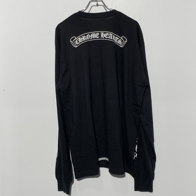 Chrome Hearts Scroll Logo L/S T-Shirt "Black"