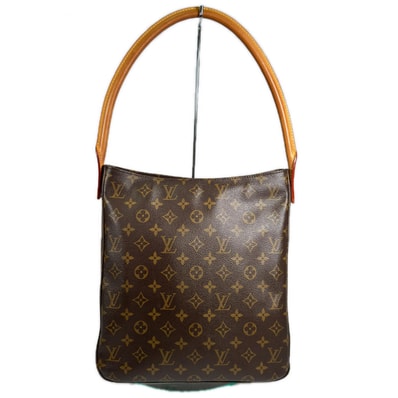 LOUIS VUITTON ルイ・ヴィトン ショルダーバッグ バッグ ルーピングGM ブラウン モノグラムキャンバス/ヌメ革 レディース