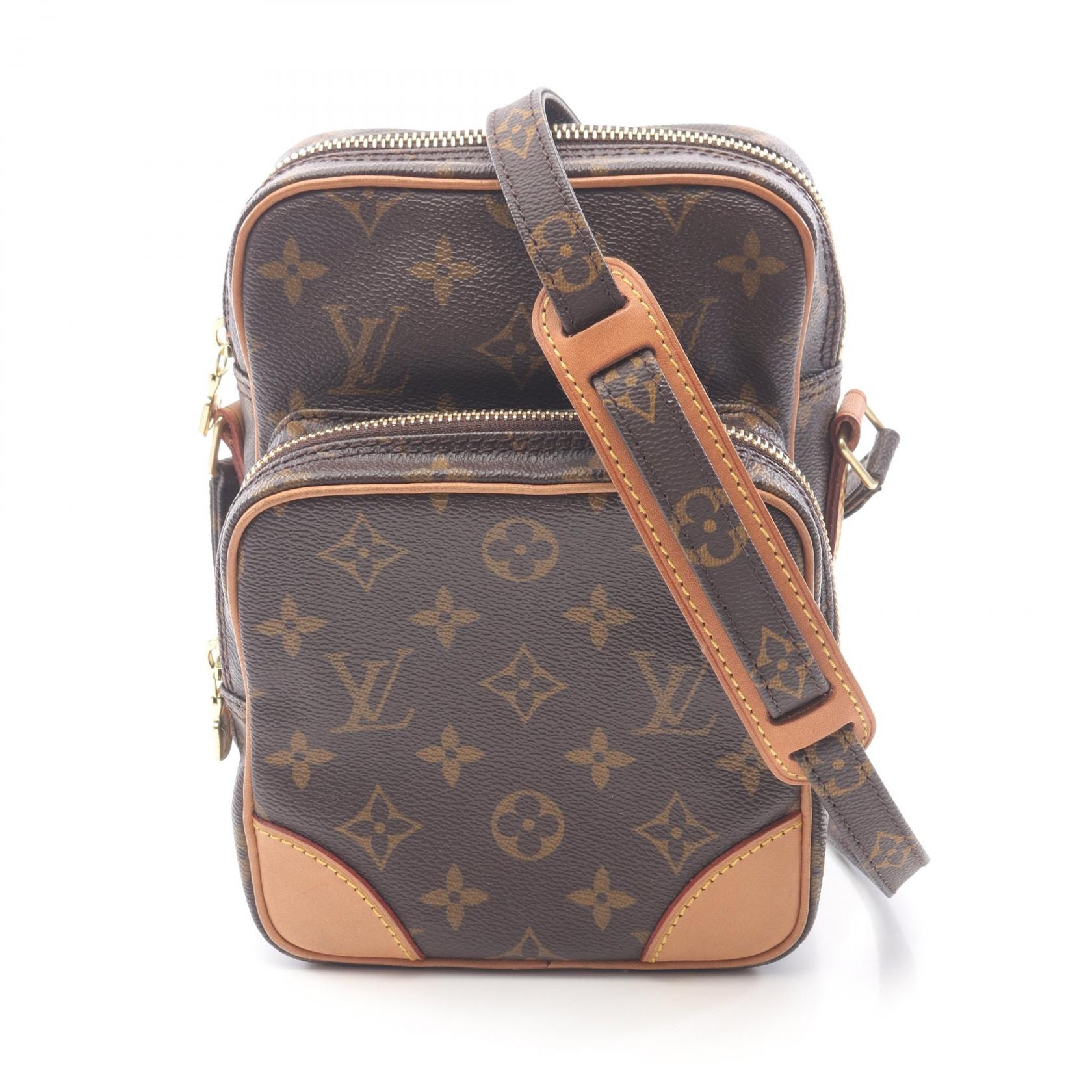 ルイ・ヴィトン LOUIS VUITTON アマゾン ショルダーバッグ バッグ PVCコーティングキャンバス レザー モノグラム レディース ブラウン系 M45236 【中古】